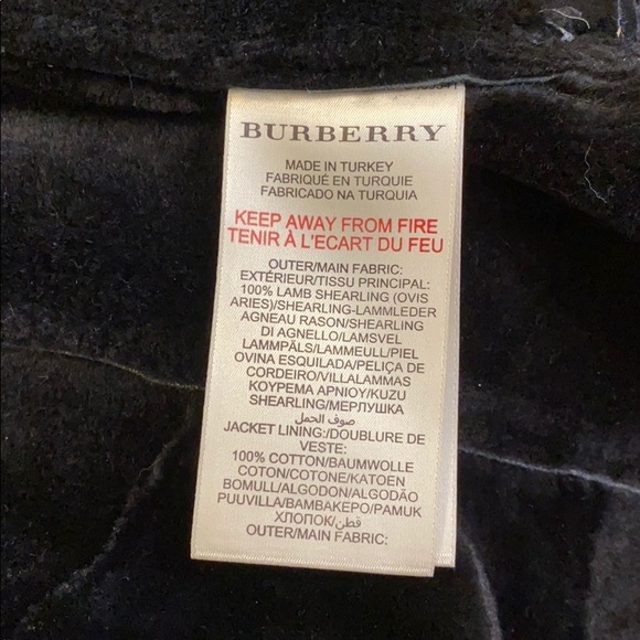 Burberry Brit cropped Shearling Jacket Black size 6 - Picture 15 of 16